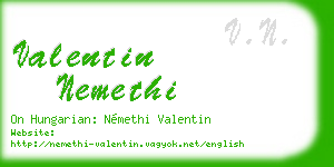 valentin nemethi business card